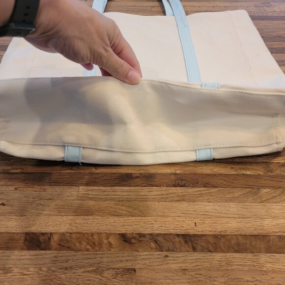 Marc Jacobs Perfect Canvas Ivory/Blue Cherry Charm TOTE BAG - Picture 9 of 10